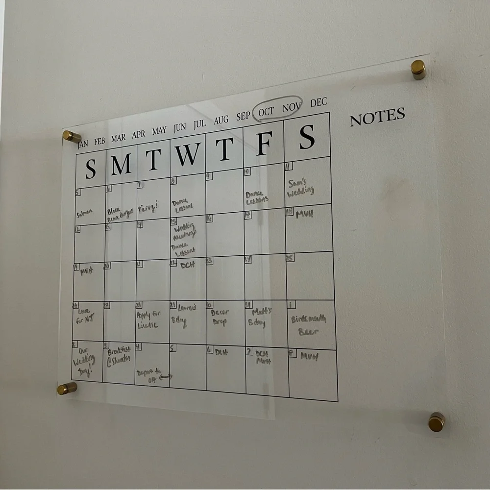 Martha Stewart Clear Calendar with Gold Details